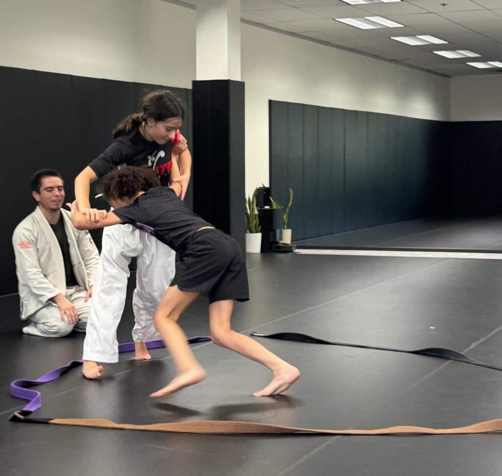Kids jiu jitsu training